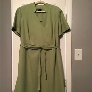 Leslie Fay size wide petite bright green retro